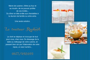 Traiteur Raphaël Brochure intérieure